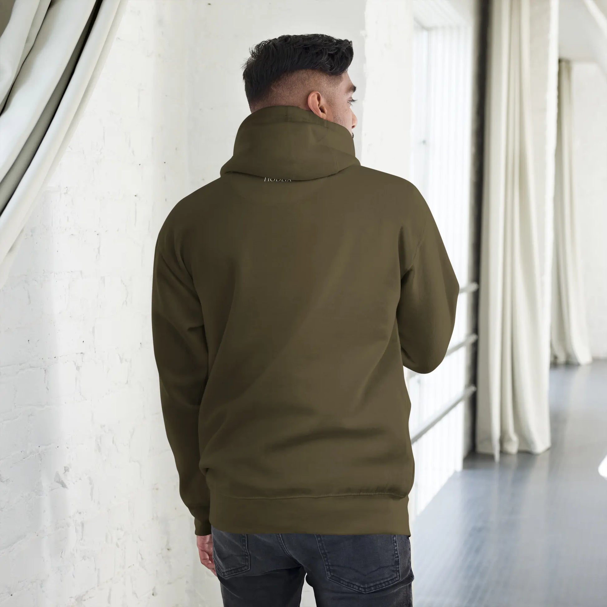 hoodie negua dos coloris vert kaki