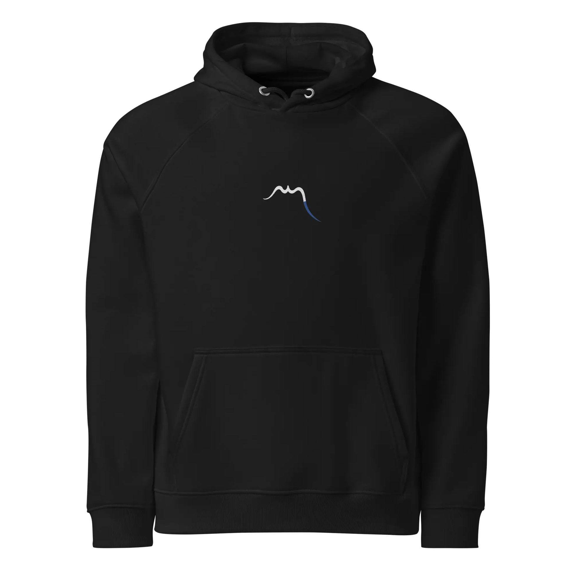 hoodie sweat à capuche femme homme en coton biologique hotza face coloris noir