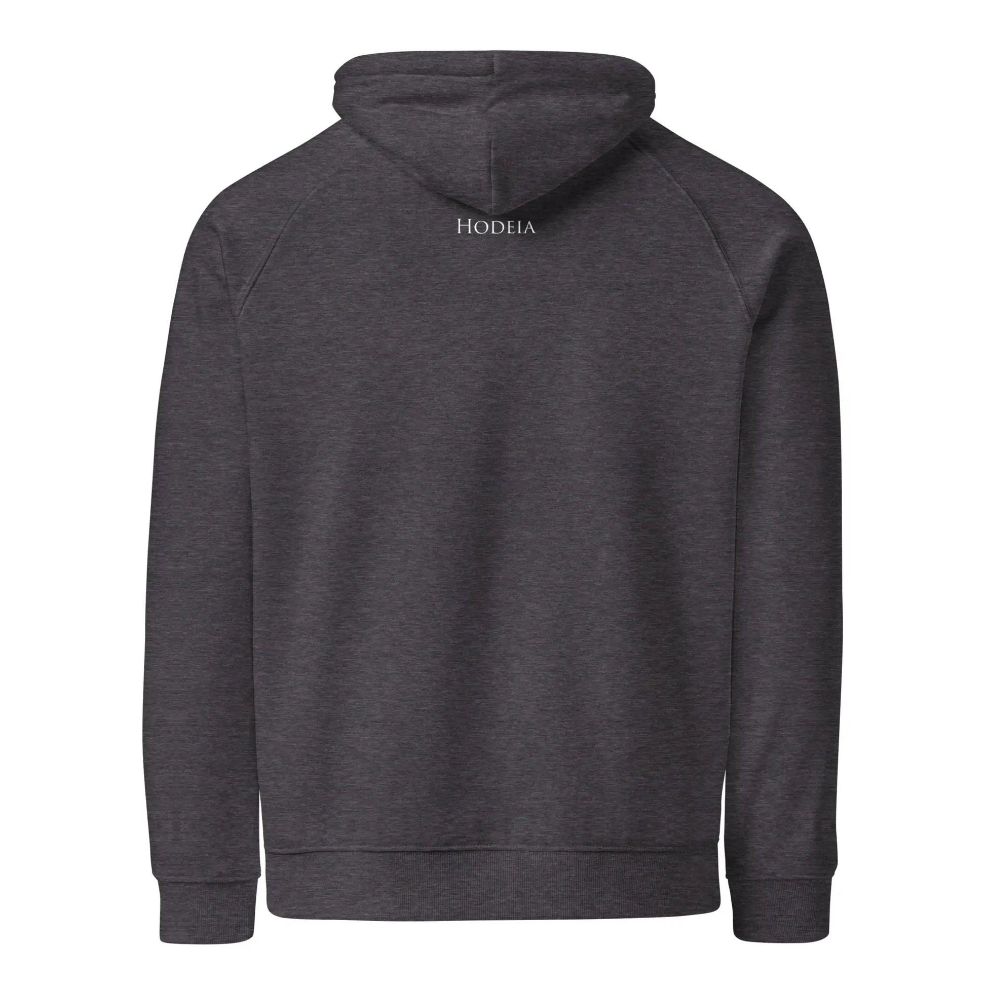 Hoodie sweat à capuche femme homme en coton biologique hotza dos coloris gris