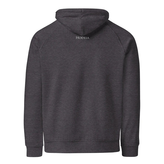 Hoodie sweat à capuche femme homme en coton biologique hotza dos coloris gris