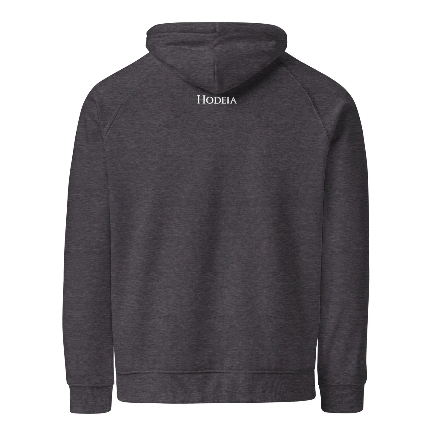 Hoodie sweat à capuche femme homme en coton biologique hotza dos coloris gris