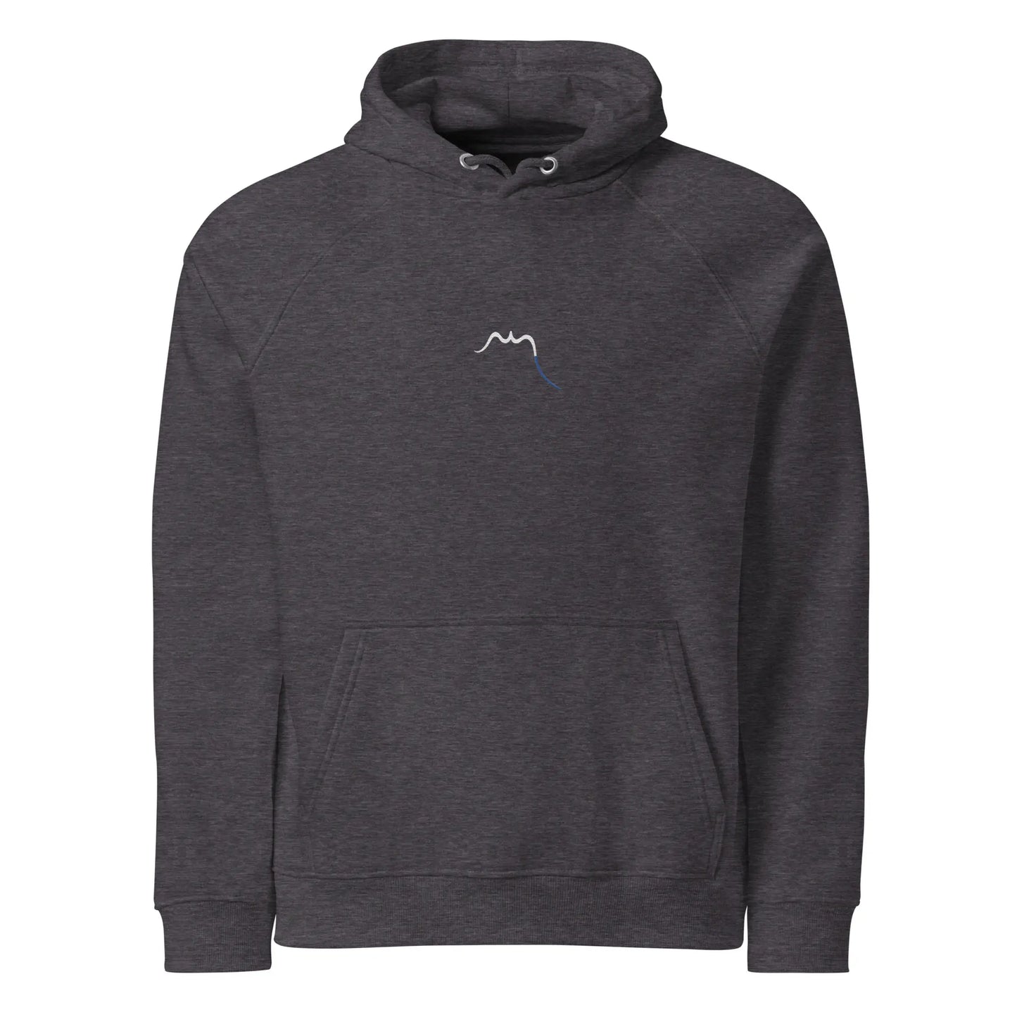 hoodie sweat à capuche femme homme en coton biologique hotza face coloris anthracite