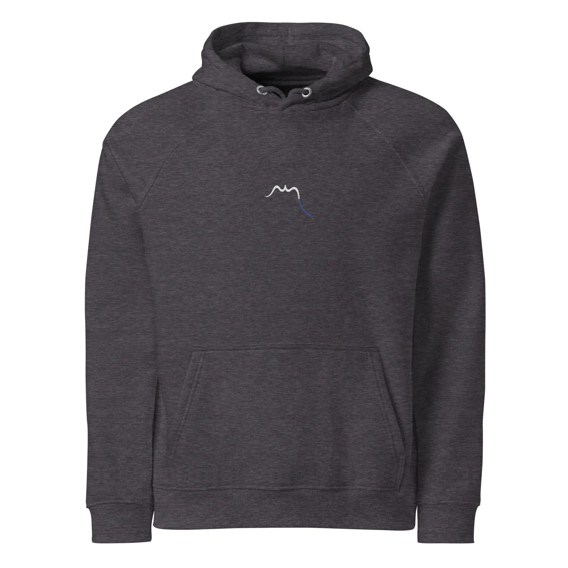hoodie sweat à capuche femme homme en coton biologique hotza face coloris anthracite