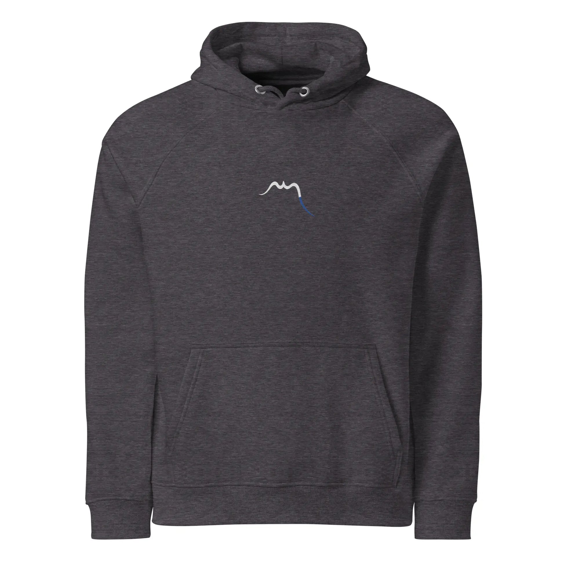 hoodie sweat à capuche femme homme en coton biologique hotza face coloris anthracite