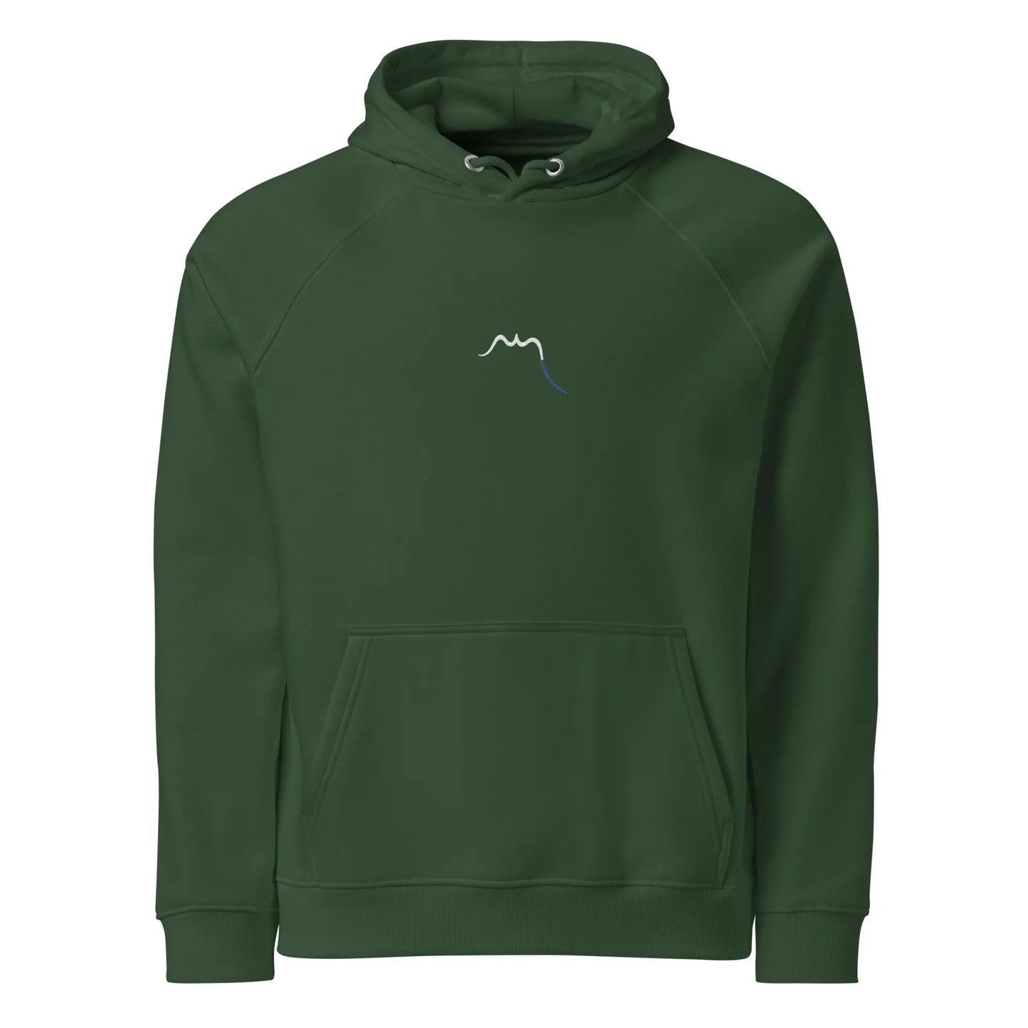 hoodie sweat à capuche femme homme en coton biologique hotza face coloris vert forêt
