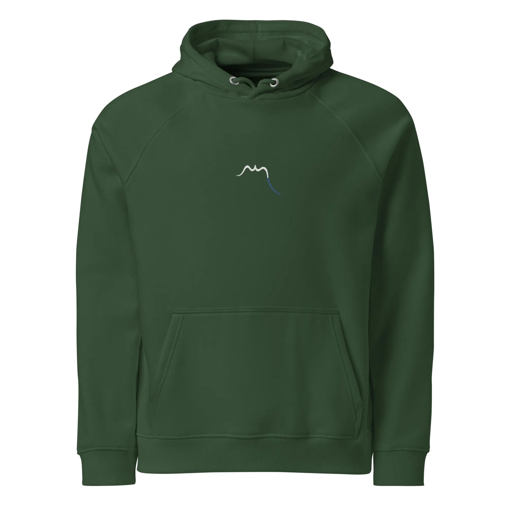 hoodie sweat à capuche femme homme en coton biologique hotza face coloris vert forêt