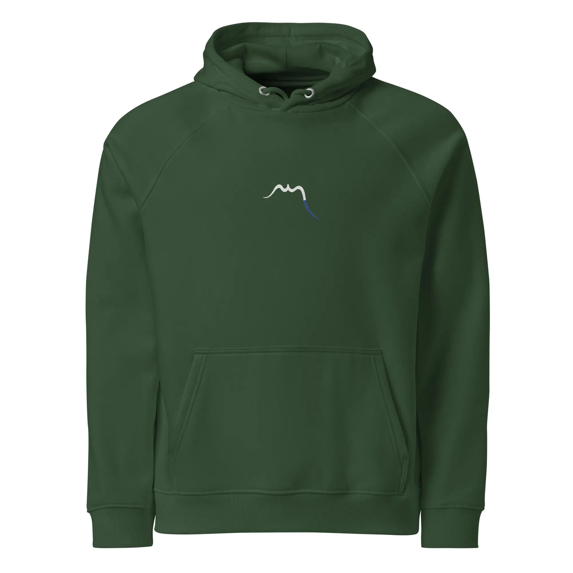 hoodie sweat à capuche femme homme en coton biologique hotza face coloris vert forêt
