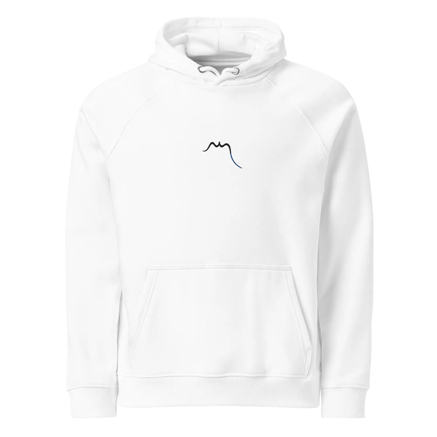 hoodie sweat à capuche femme homme en coton biologique hotza face coloris blanc