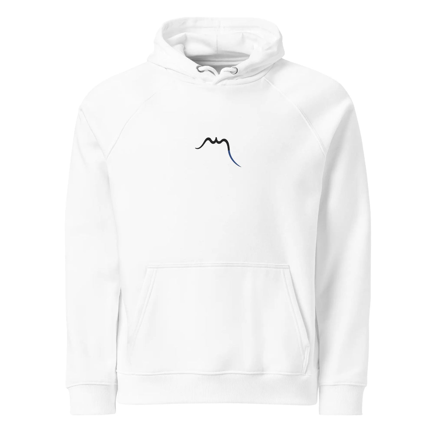 hoodie sweat à capuche femme homme en coton biologique hotza face coloris blanc