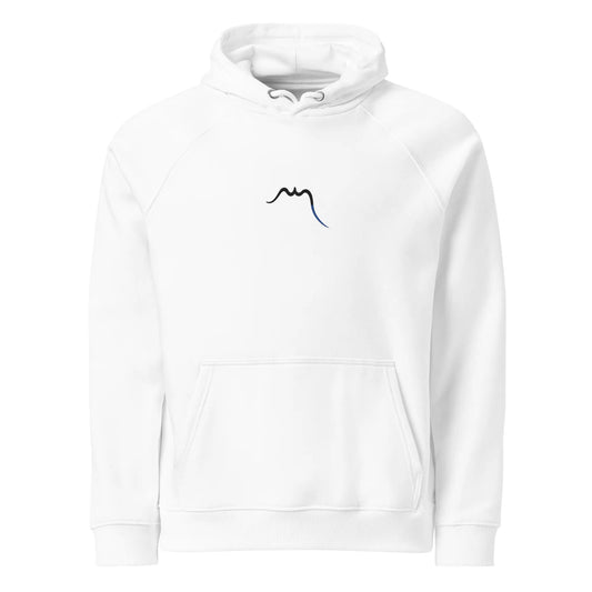 hoodie sweat à capuche femme homme en coton biologique hotza face coloris blanc