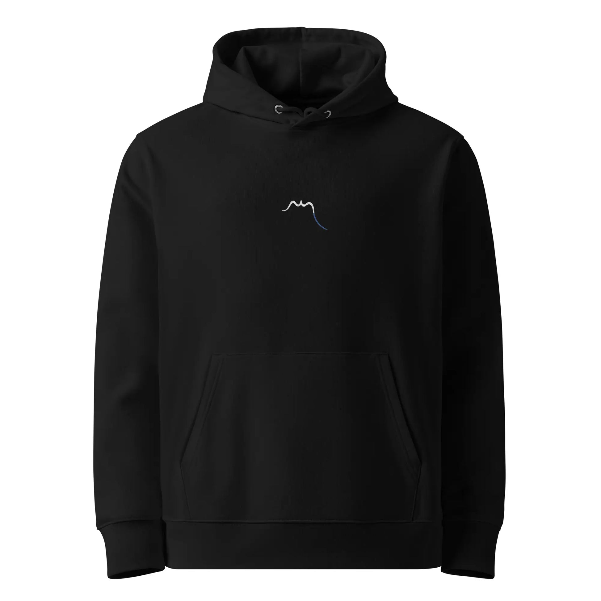 hoodie sweat à capuche en coton bio ekaitza face coloris noir