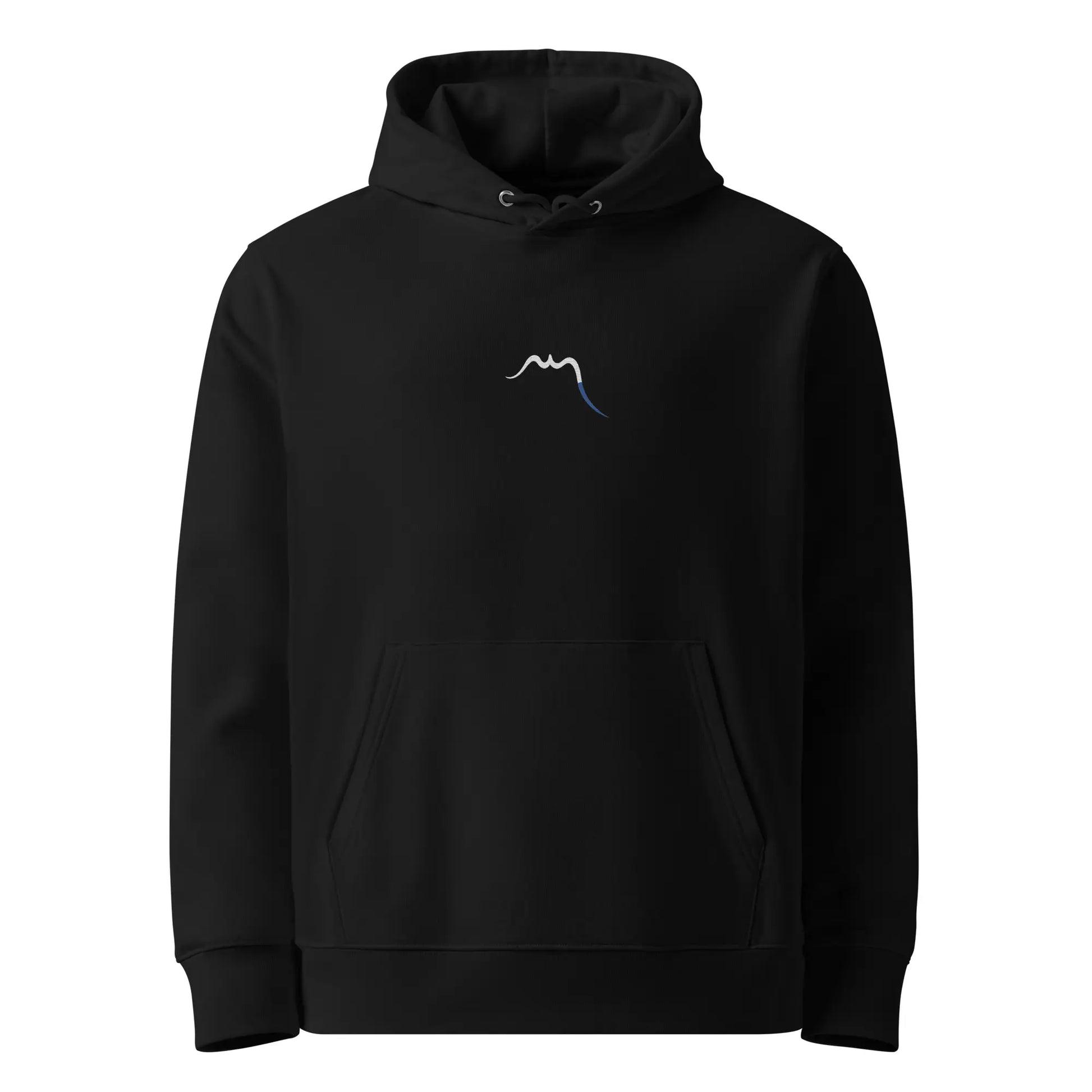 hoodie sweat à capuche en coton bio ekaitza face coloris noir