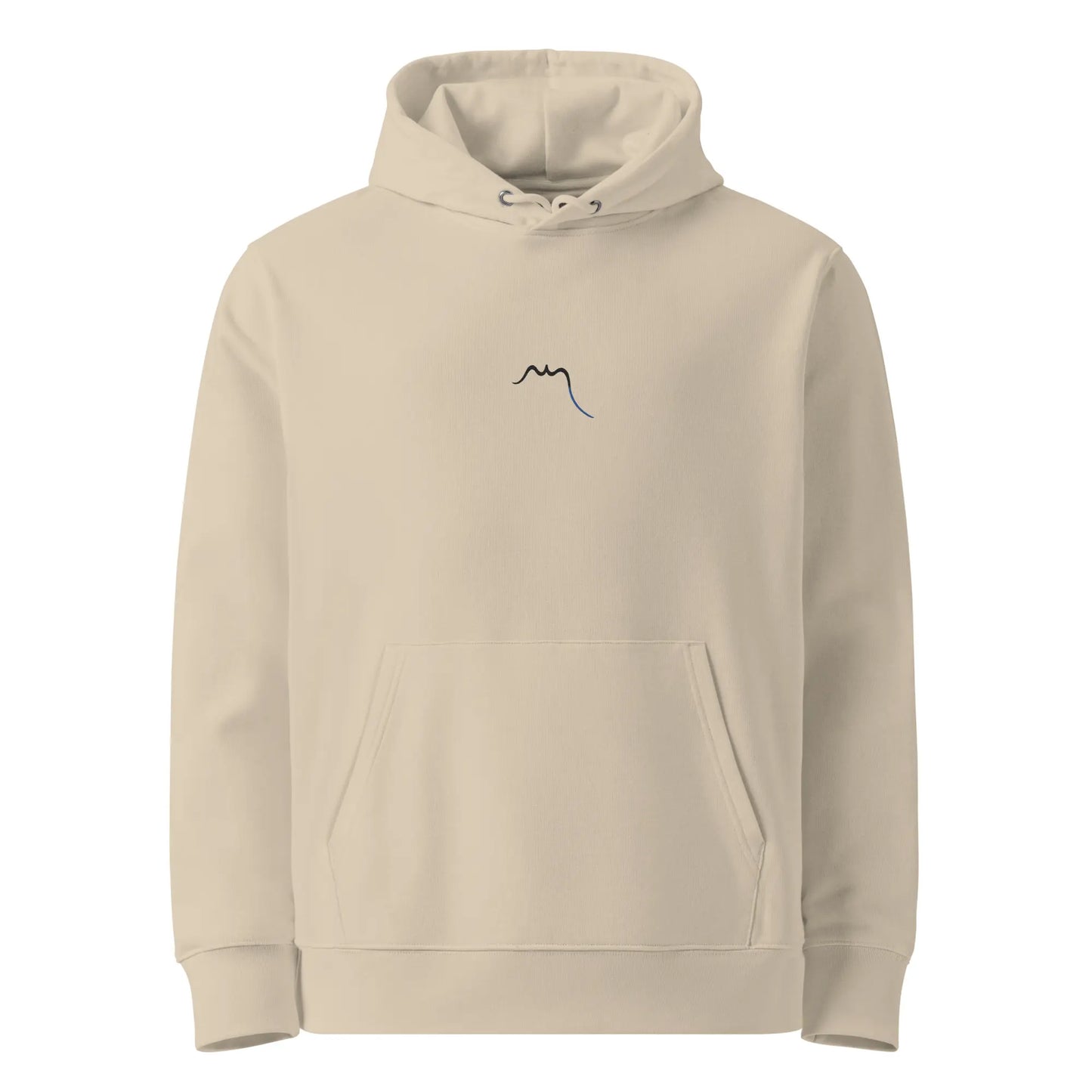 hoodie sweat à capuche en coton bio ekaitza face coloris beige