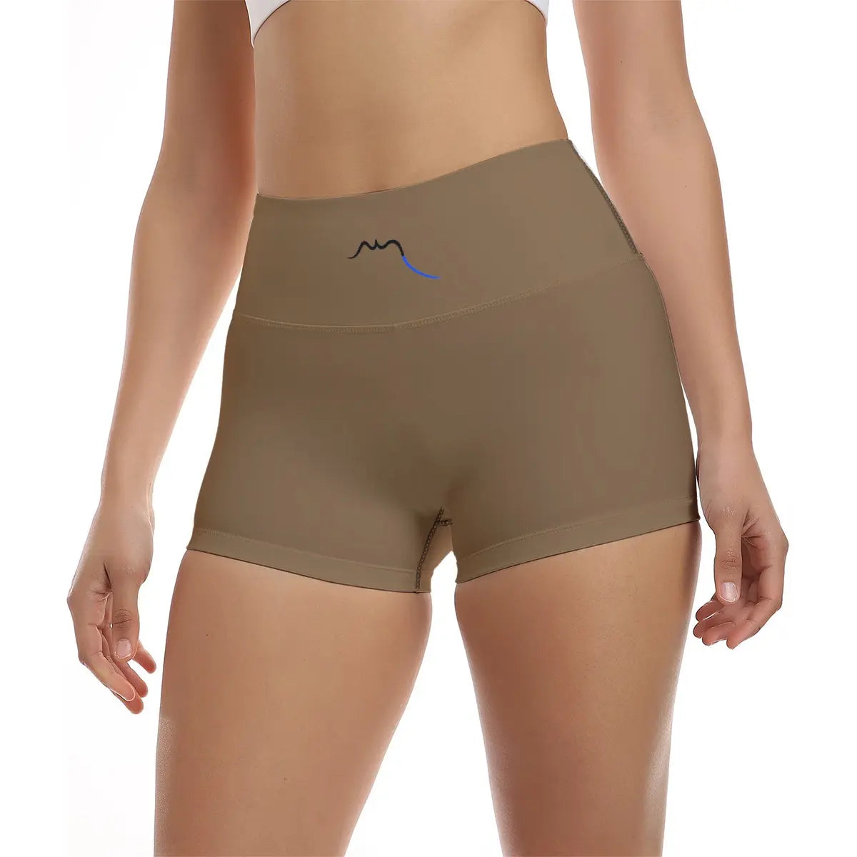 legging short face coloris brun