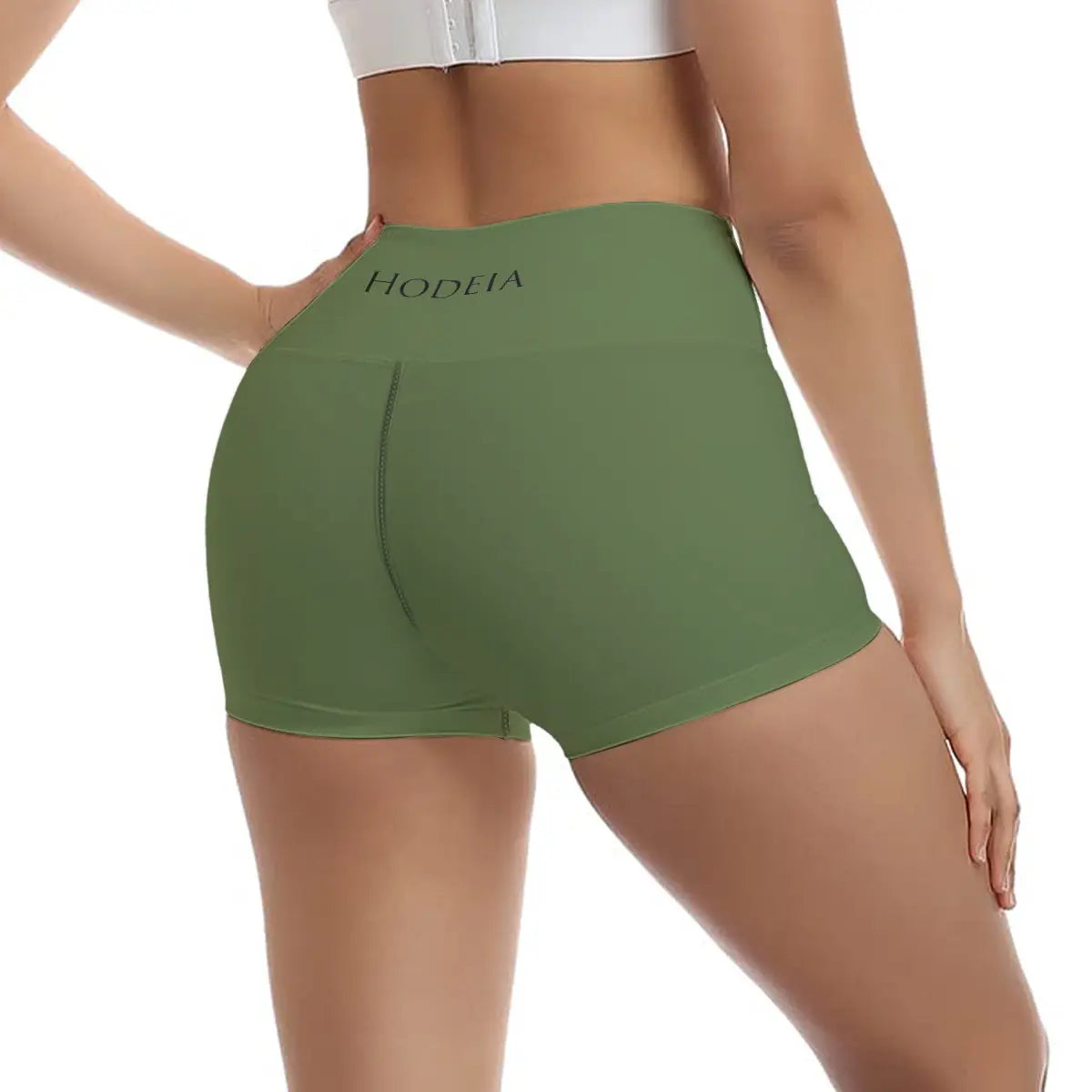 legging short dos coloris vert kaki