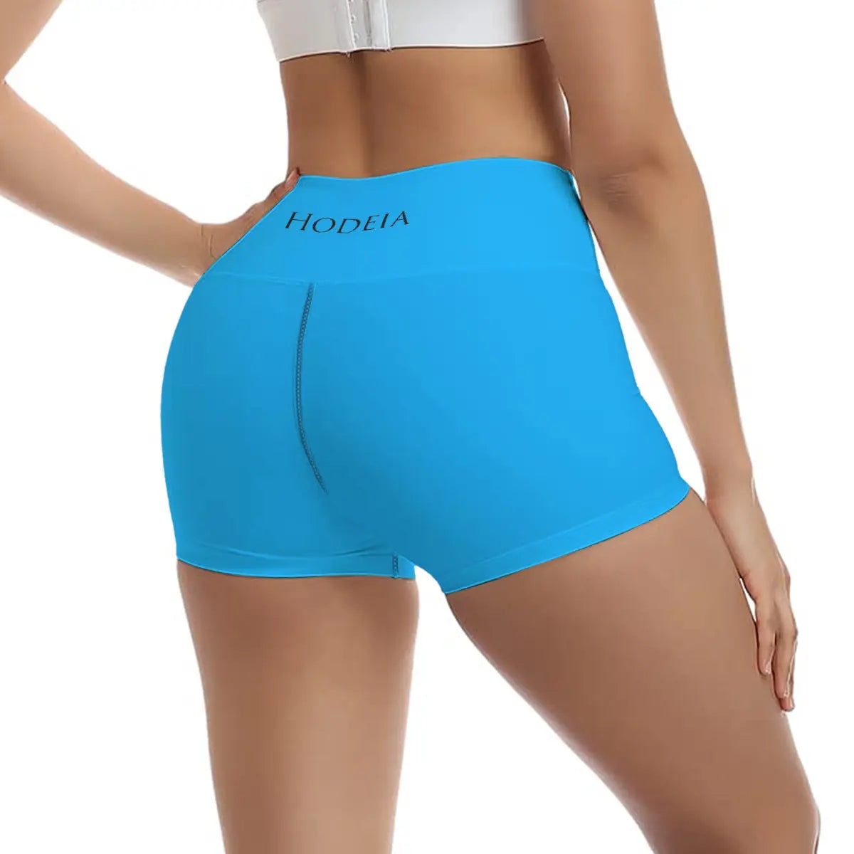legging short dos coloris bleu lagon