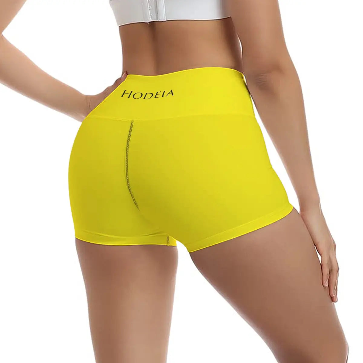 legging short dos coloris jaune