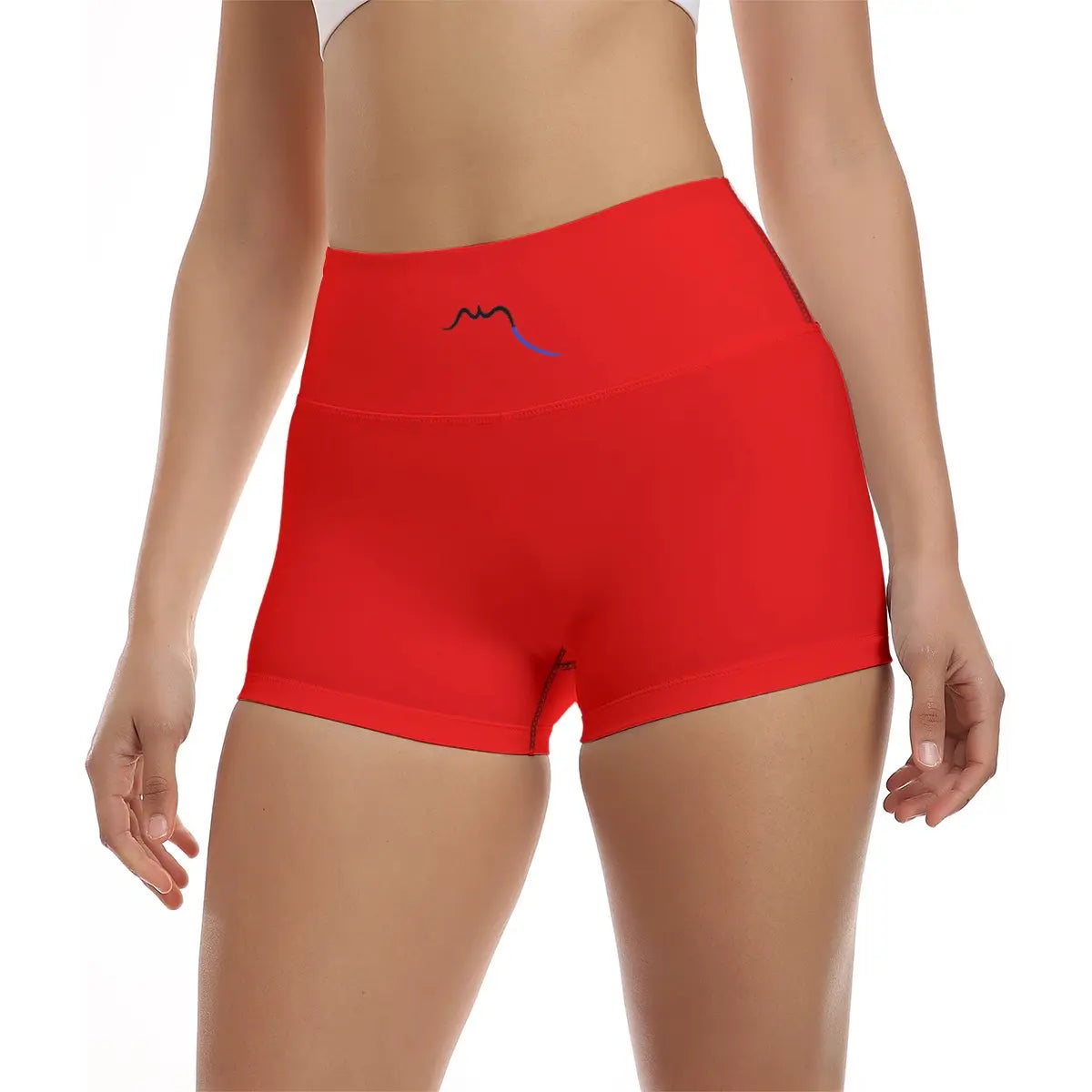 legging short face coloris rouge