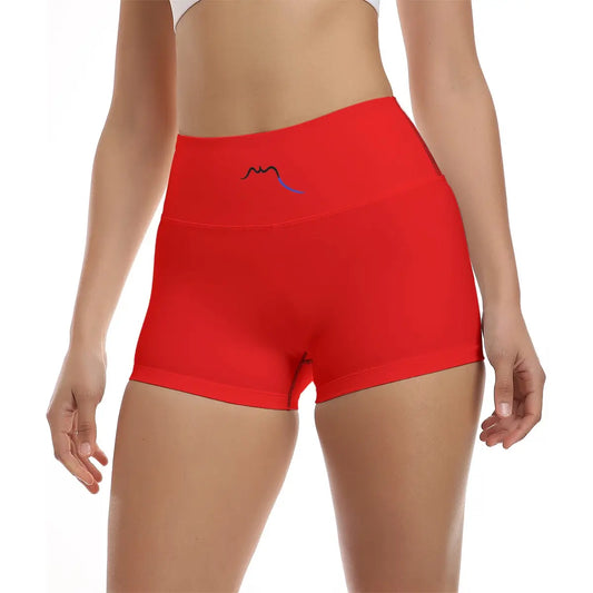 legging short face coloris rouge