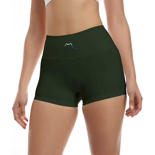 legging short face coloris vert forêt