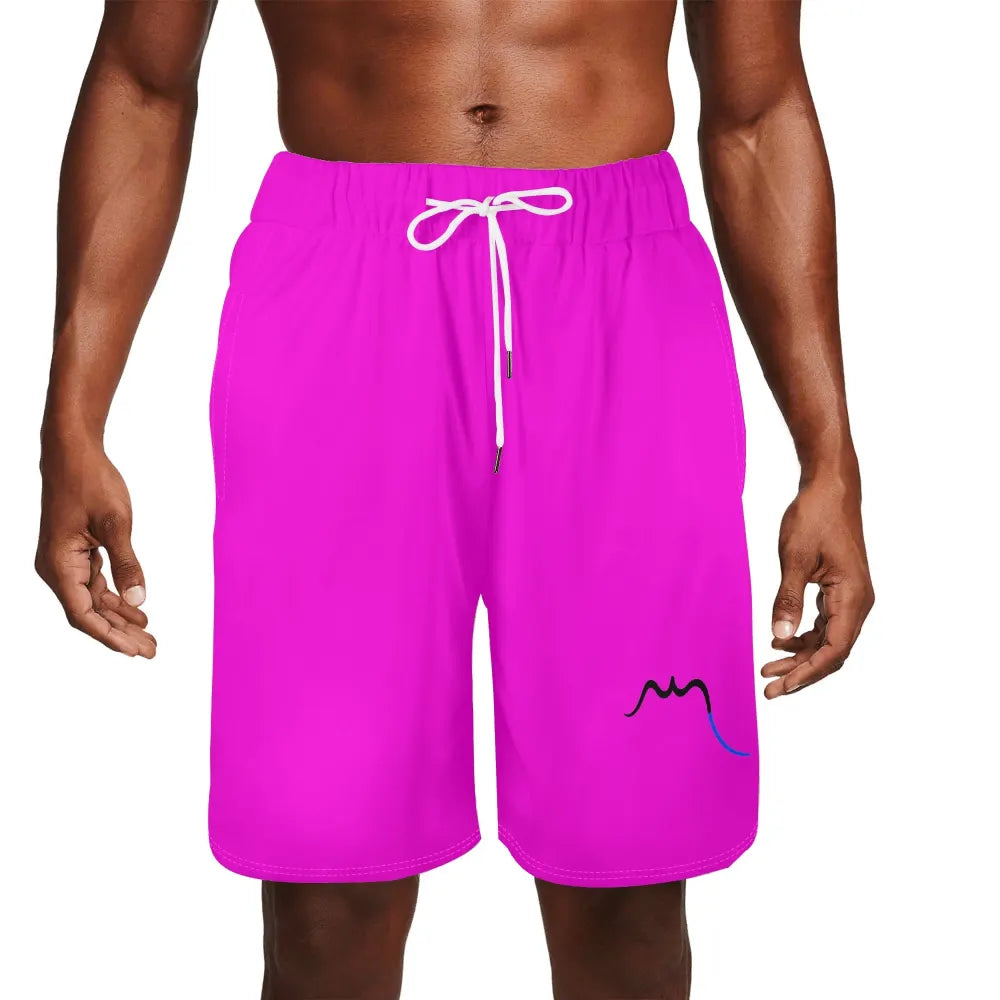maillot de surf homme indar porté face coloris rose fuchsia