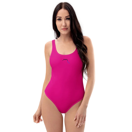 monokini éco-responsable milady porté face coloris rose fuchsia