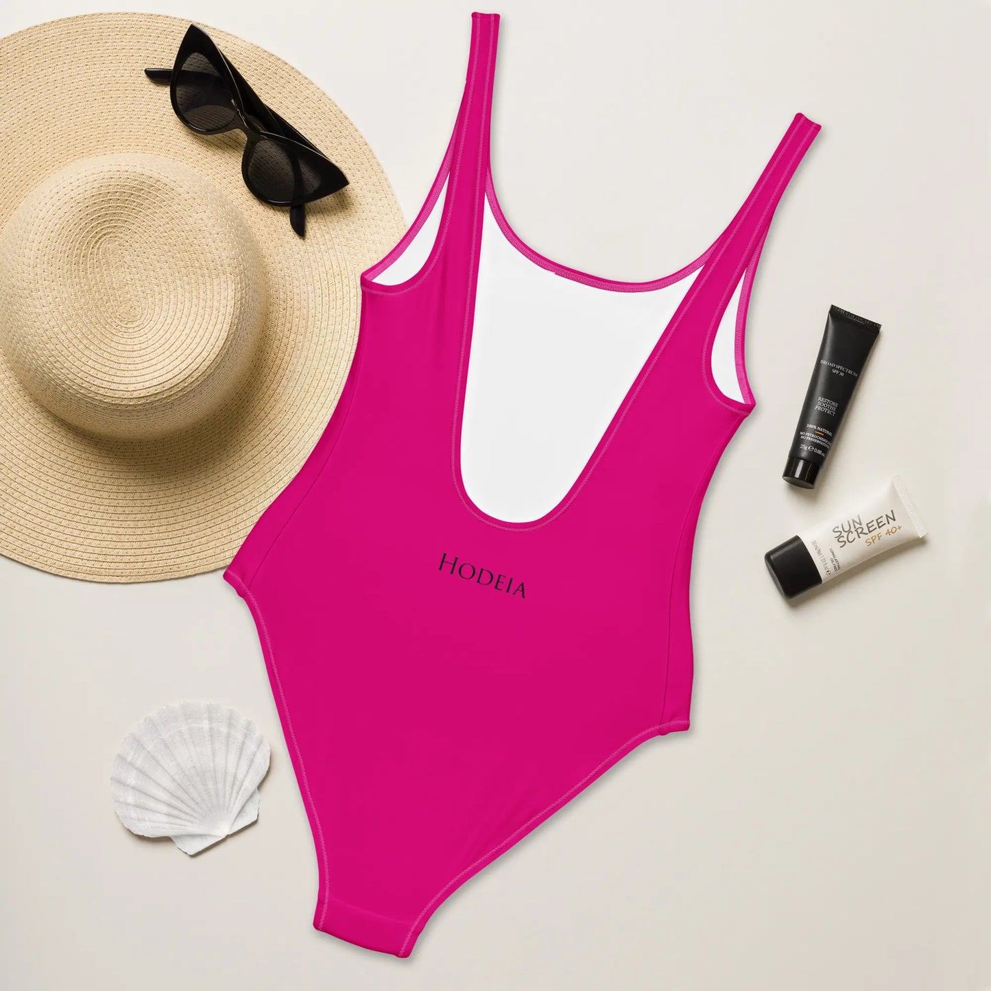 monokini éco-responsable milady dos coloris rose fuchsia