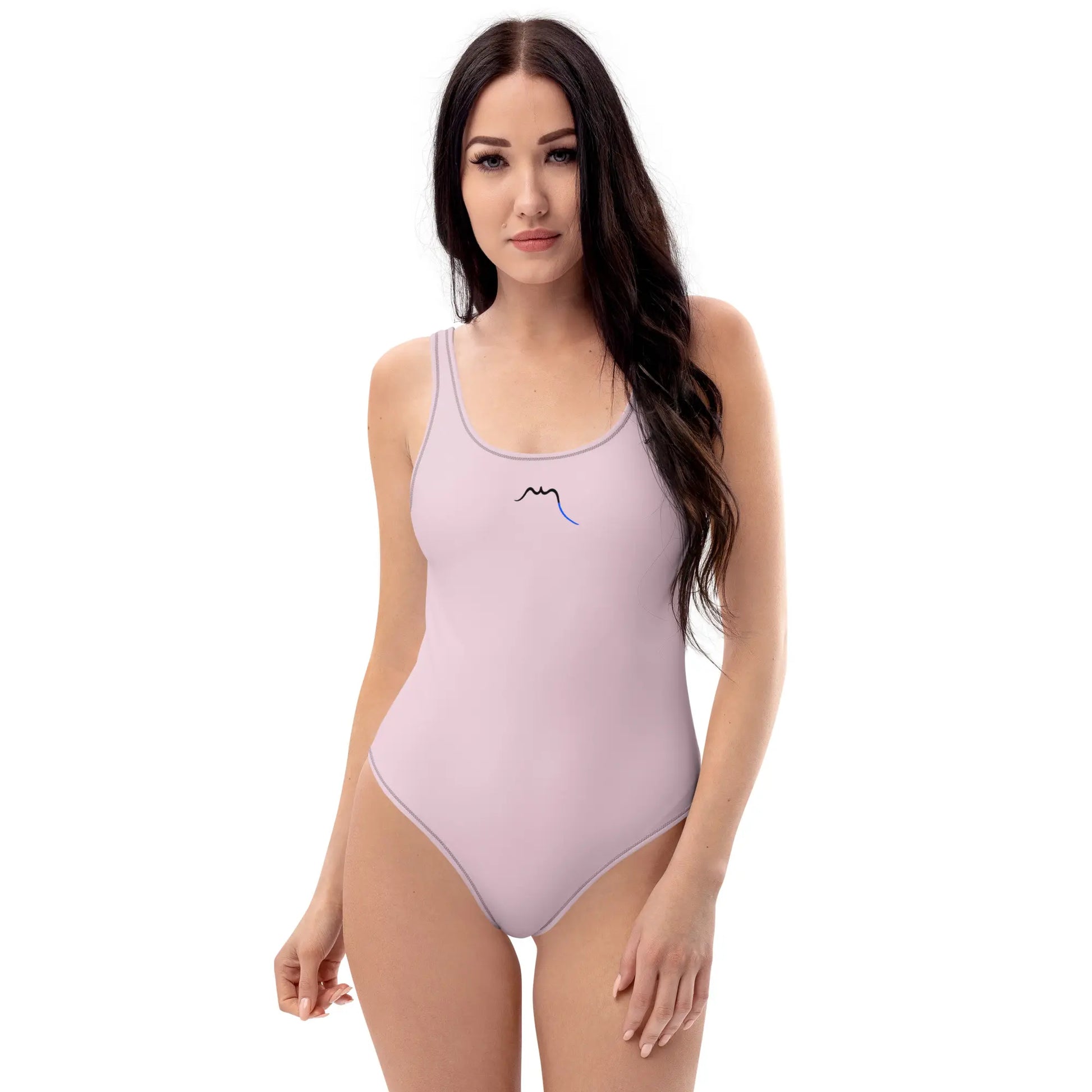 monokini éco-responsable milady porté face coloris rose pâle