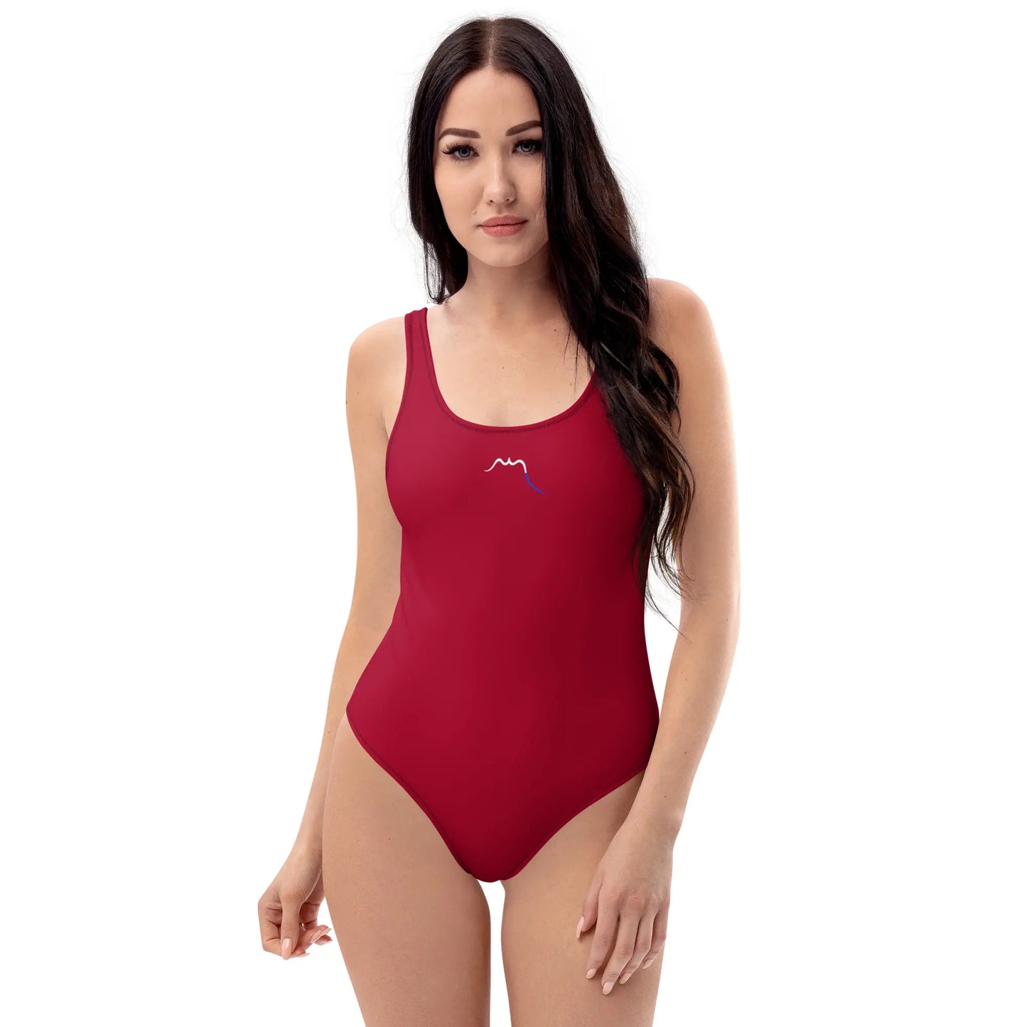 monokini éco-responsable milady porté face coloris rouge bordeaux