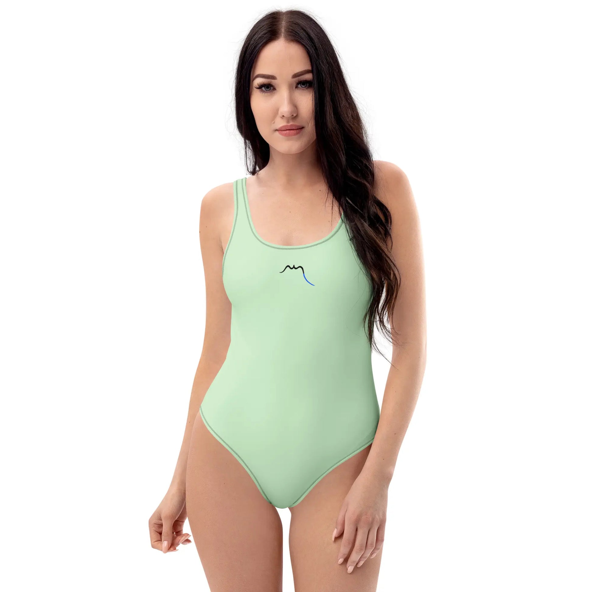 monokini éco-responsable milady porté face coloris vert pâle