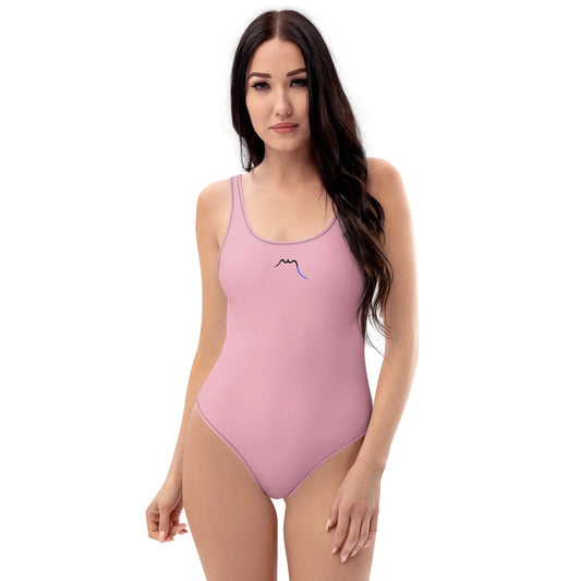 monokini éco-responsable milady porté face coloris vieux rose