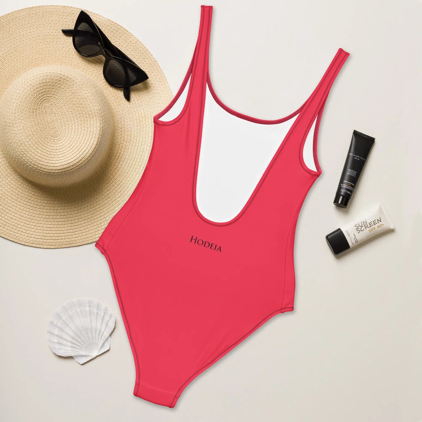 monokini éco-responsable milady dos coloris rose foncé