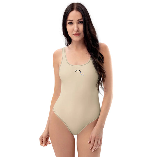 monokini éco-responsable milady porté face coloris beige clair
