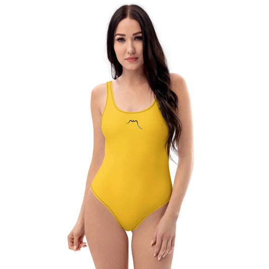 monokini éco-responsable milady porté face coloris jaune foncé