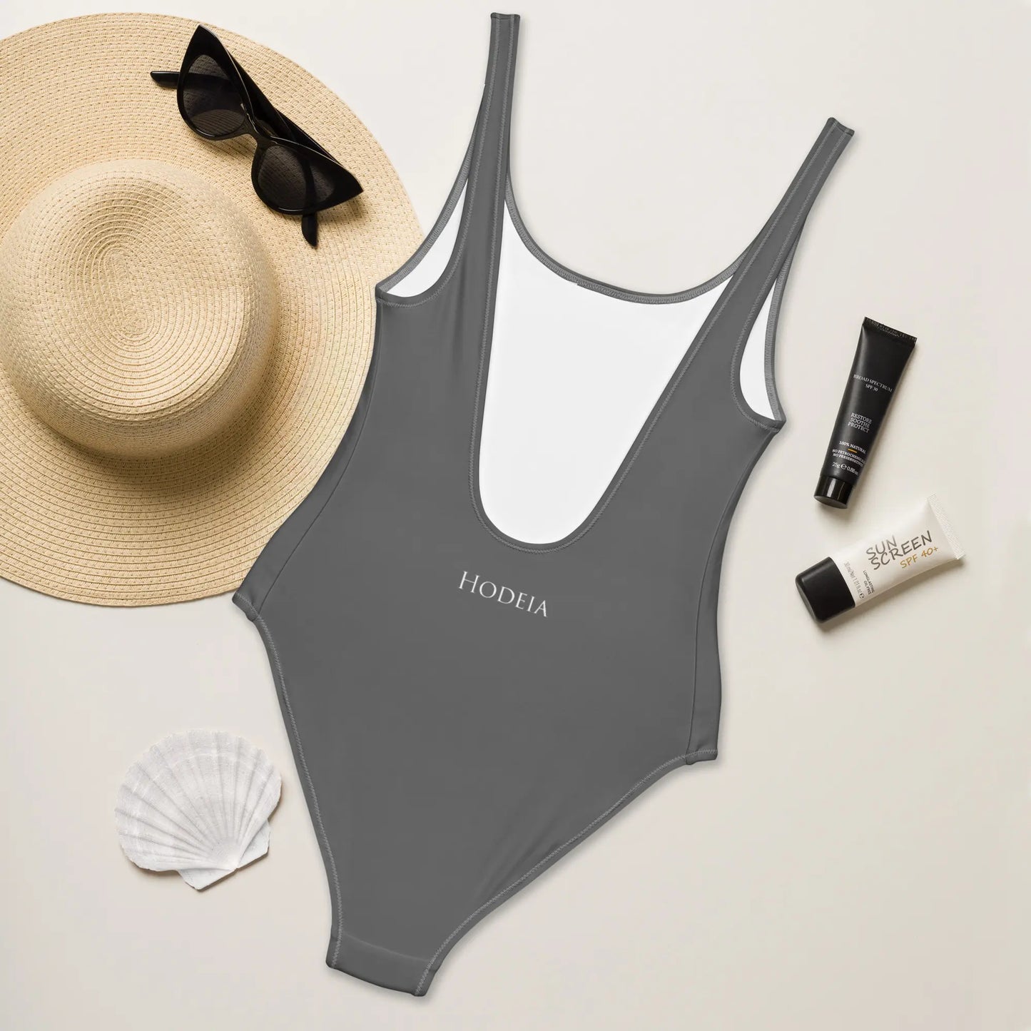 monokini éco-responsable milady dos coloris gris
