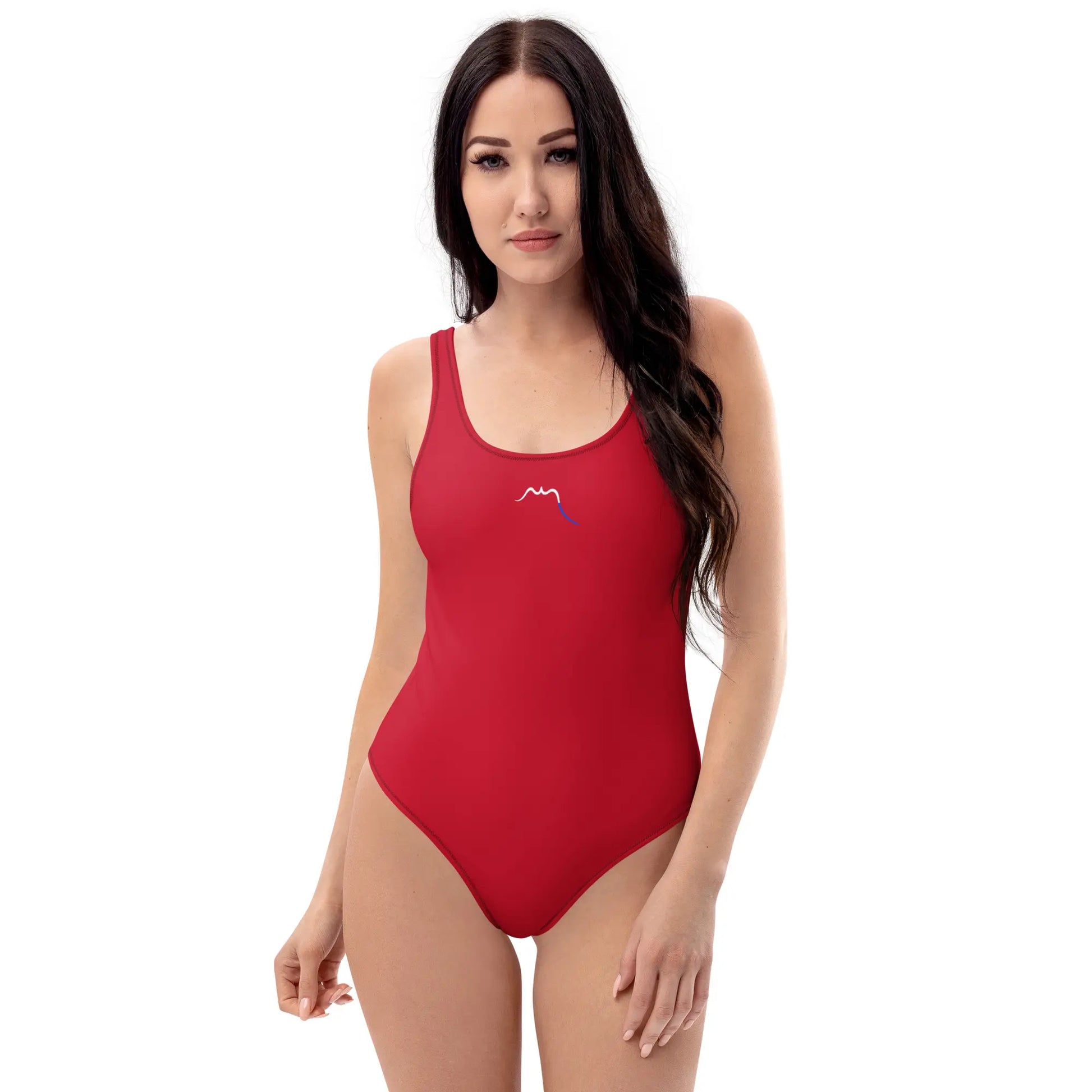 monokini éco-responsable milady porté face coloris rouge foncé