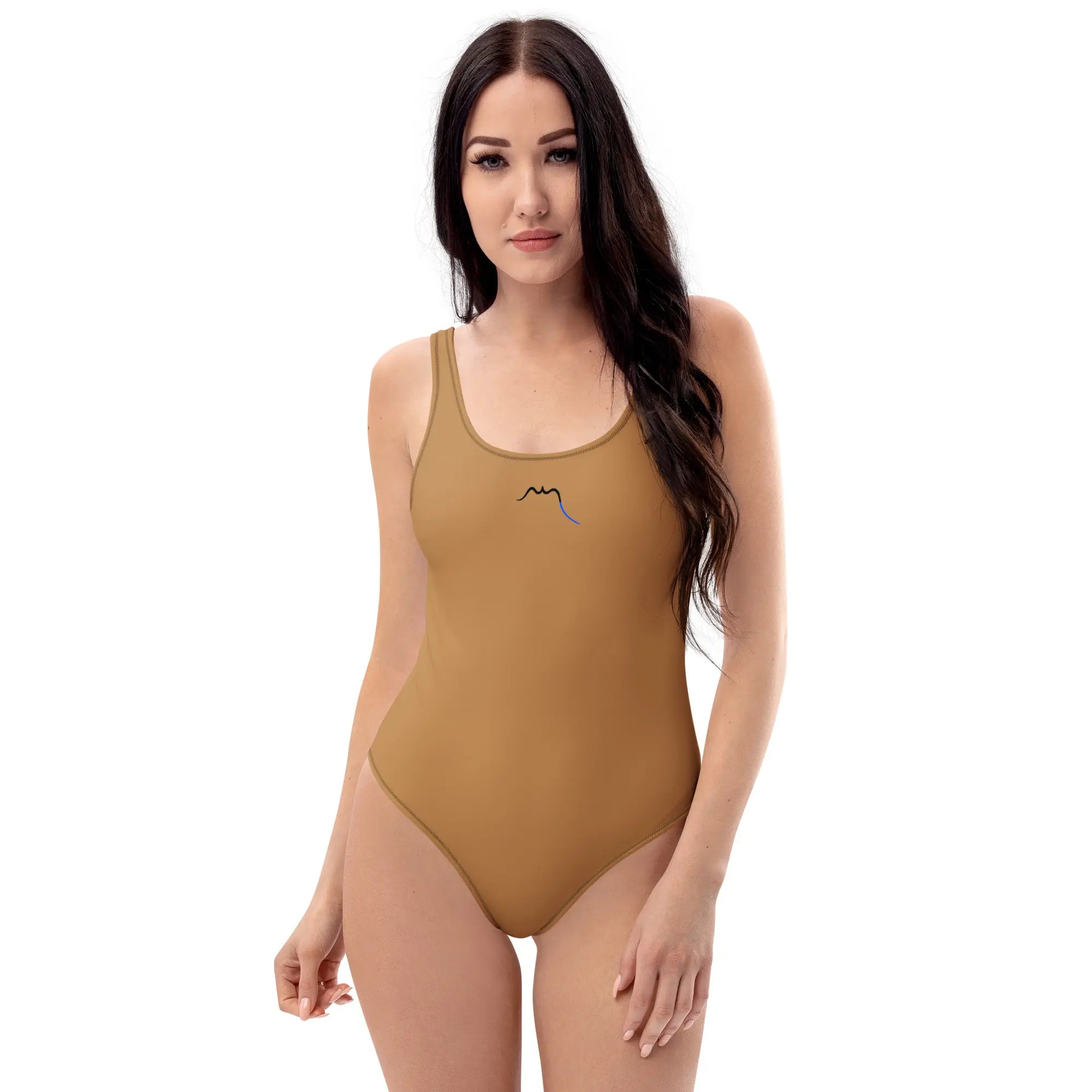 monokini éco-responsable milady porté face coloris beige