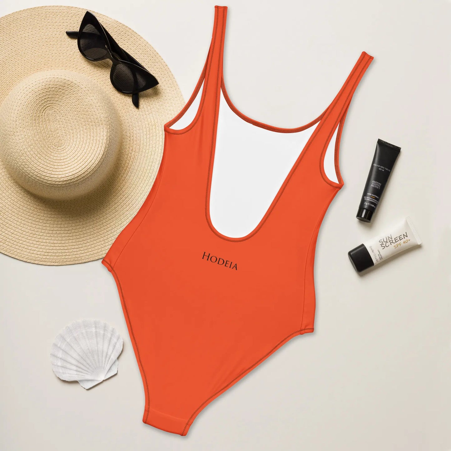 monokini éco-responsable milady dos coloris orange