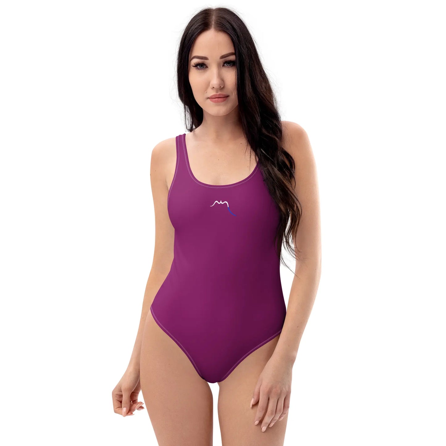 monokini éco-responsable milady porté face coloris mauve foncé