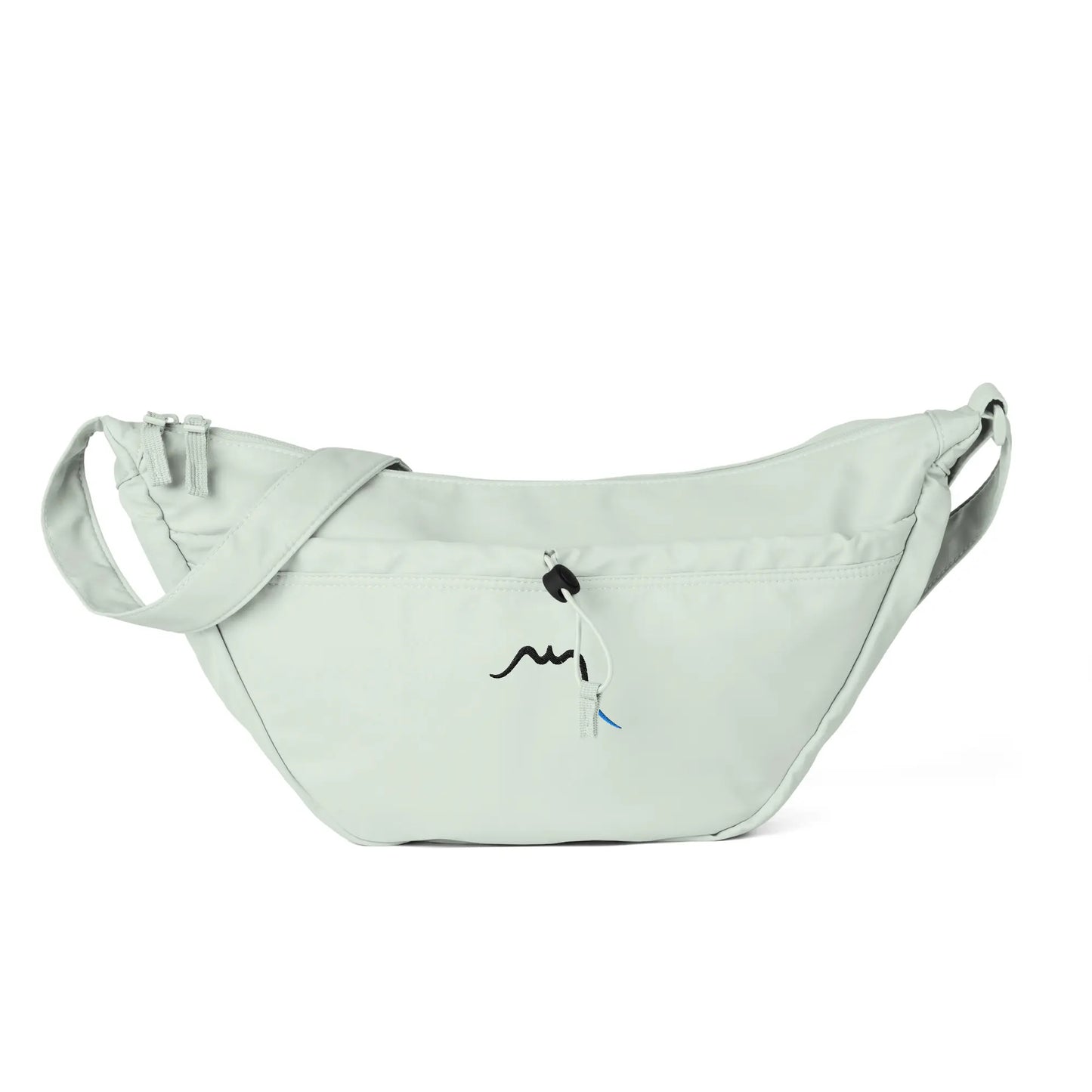 vue de face du sac bandouilère coloris vert pâle