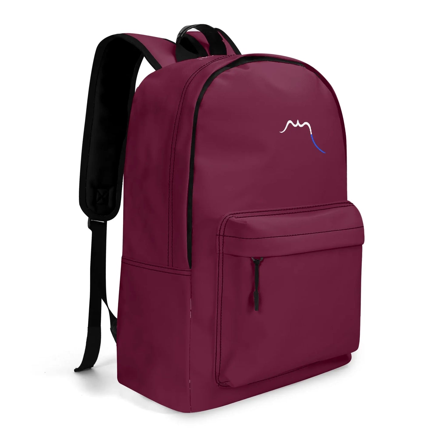 vue de trois quart du sac à dos hodeia coloris rouge bordeaux