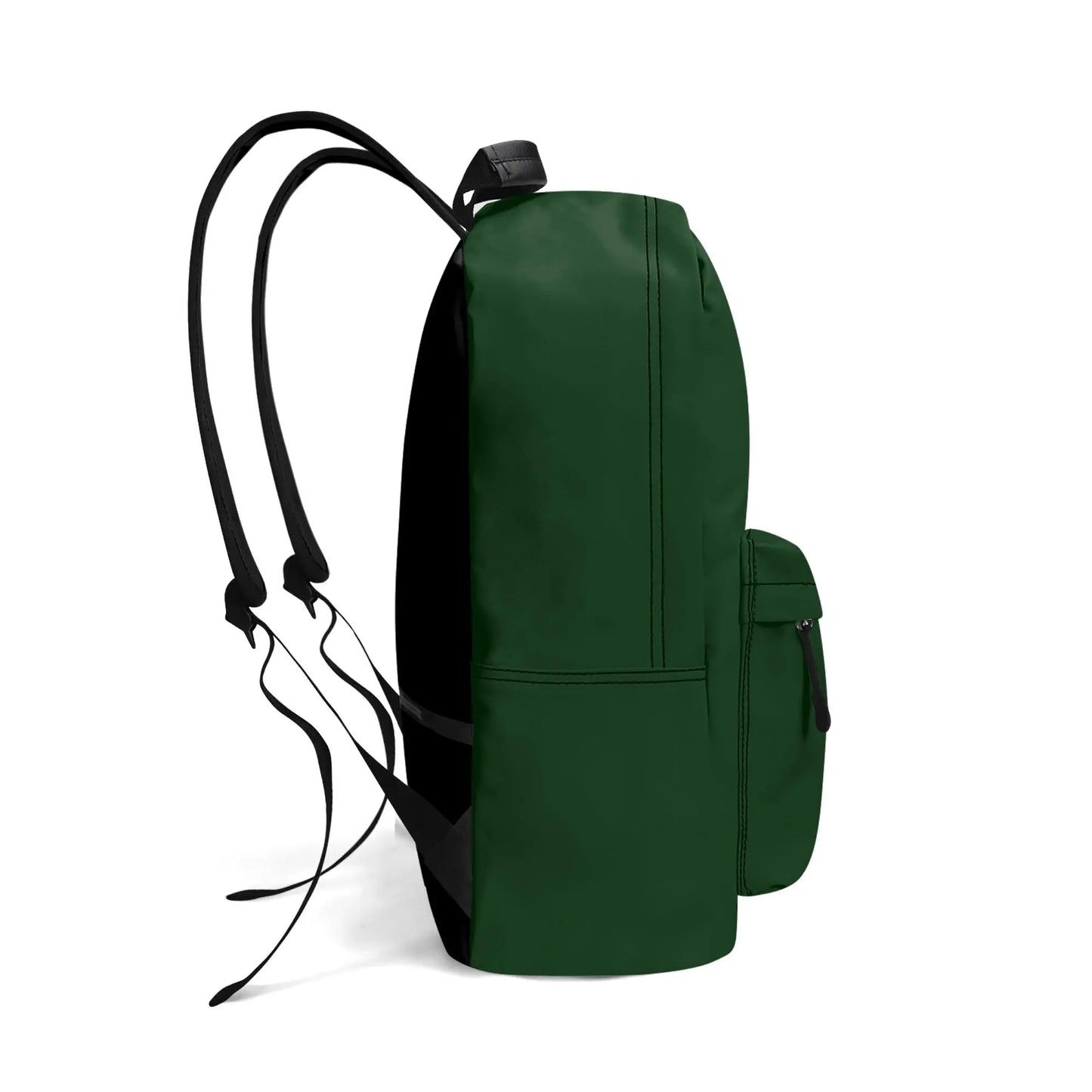 vue côté gauche du sac à dos hodeia coloris vert forêt