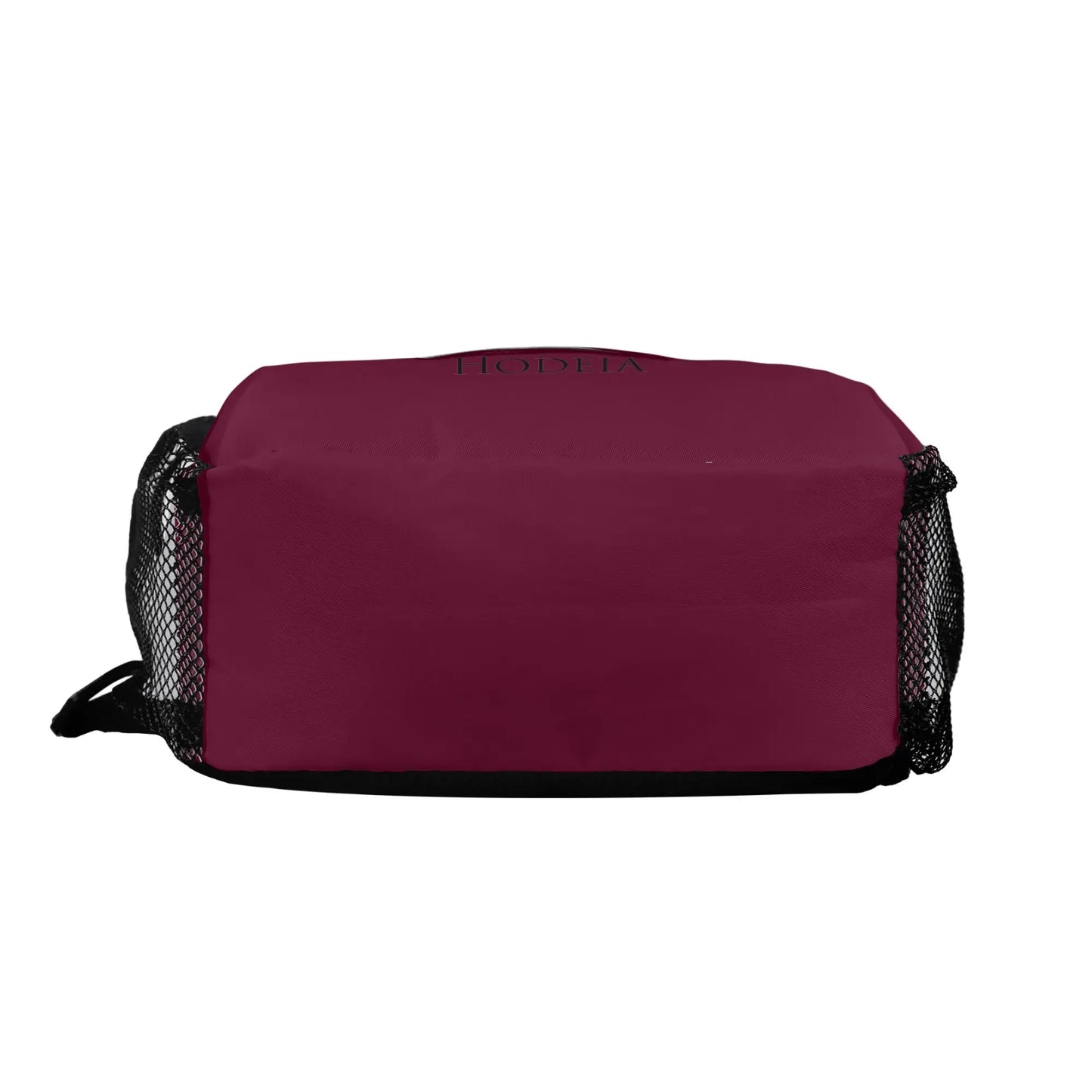 vue de dessous de la sacoche bandouilère hodeia coloris rouge bordeaux