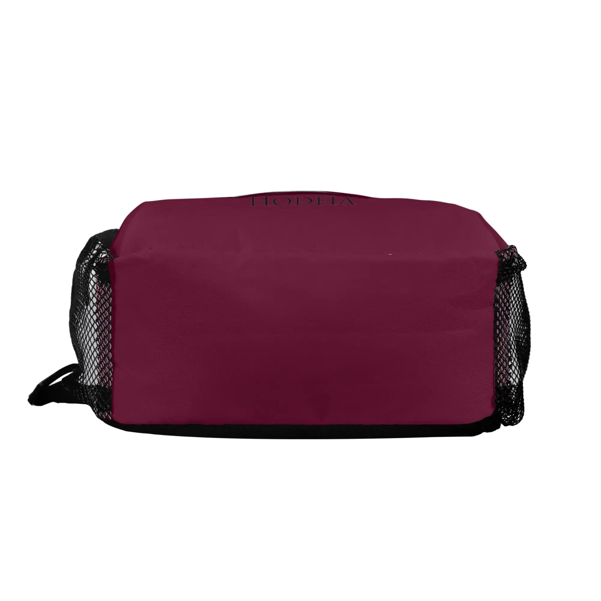 vue de dessous de la sacoche bandouilère hodeia coloris rouge bordeaux