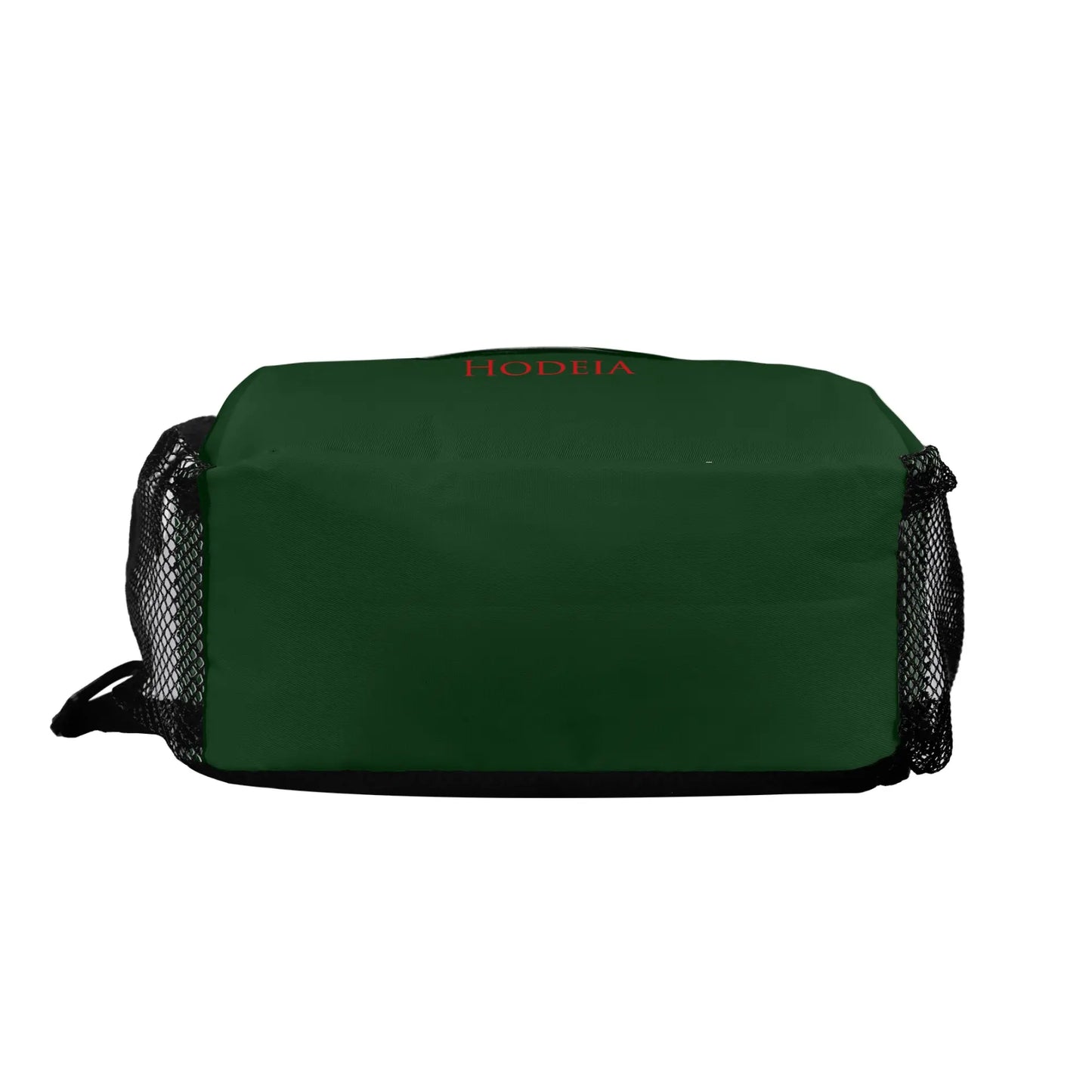 vue de dessous de la sacoche bandouilère hodeia coloris vert forêt
