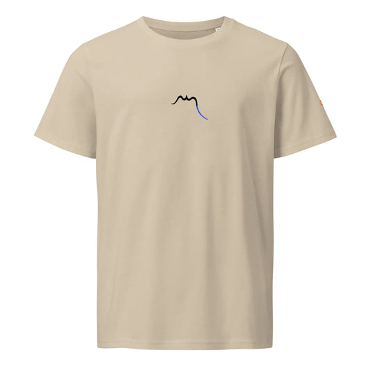 vue de face du t-shirt en coton bio ankaa coloris beige clair