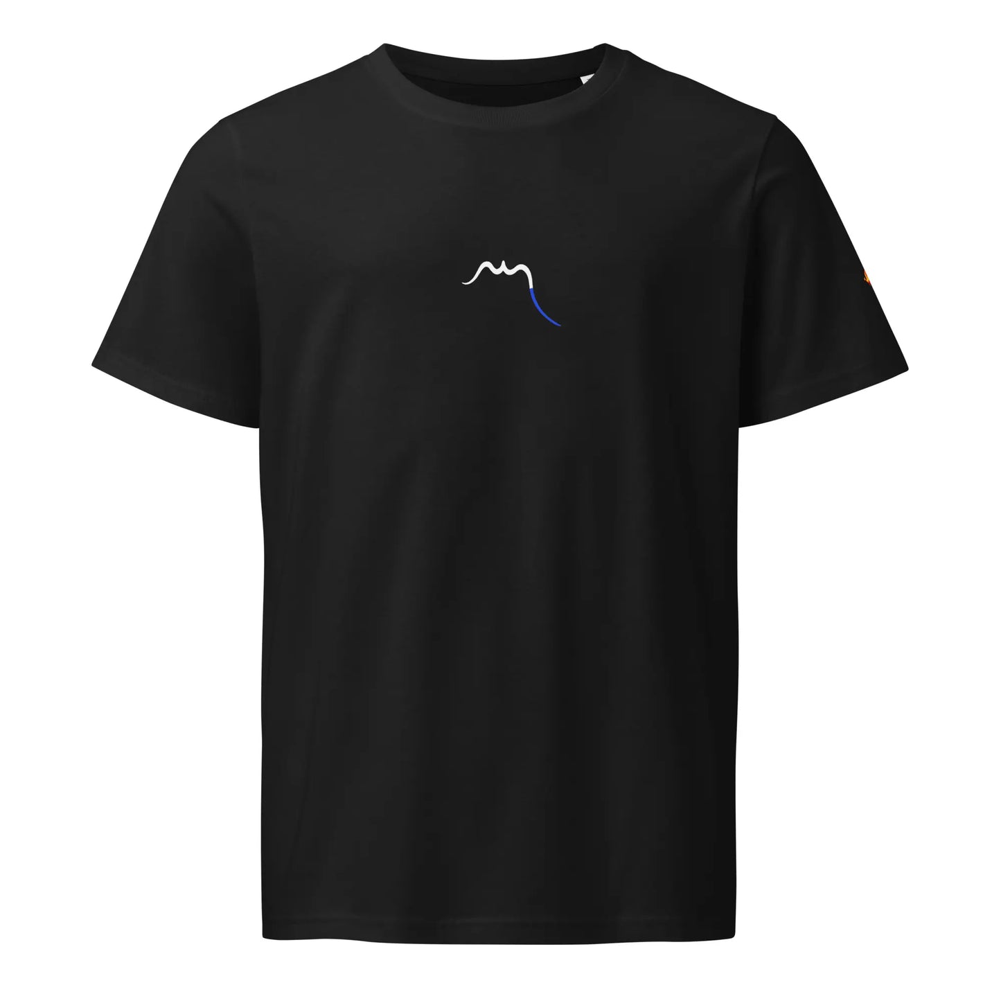 vue de face du t-shirt en coton bio ankaa coloris noir