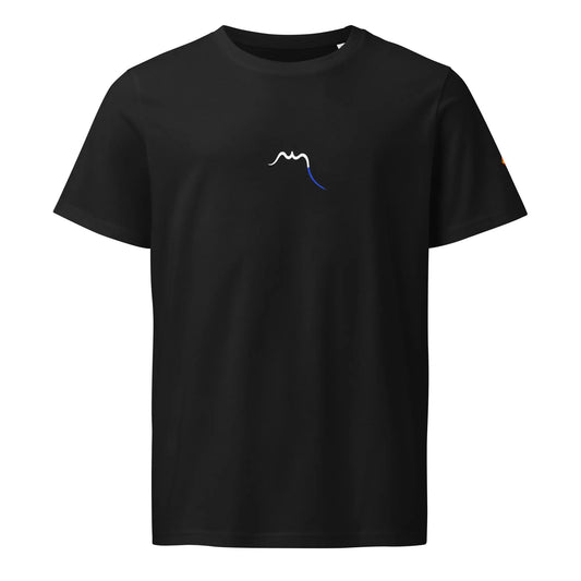 vue de face du t-shirt en coton bio ankaa coloris noir