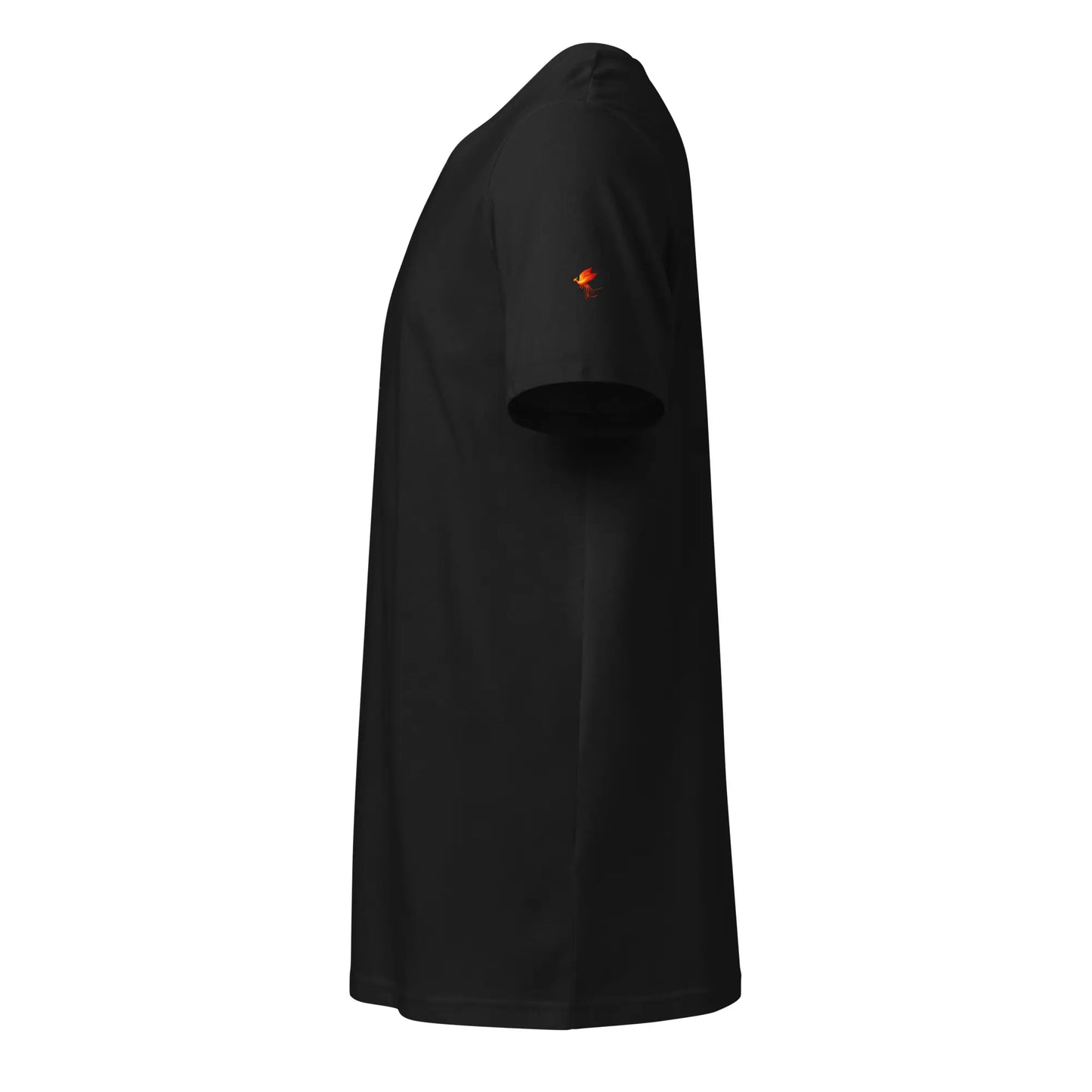 vue côté gauche du t-shirt en coton bio ankaa coloris noir