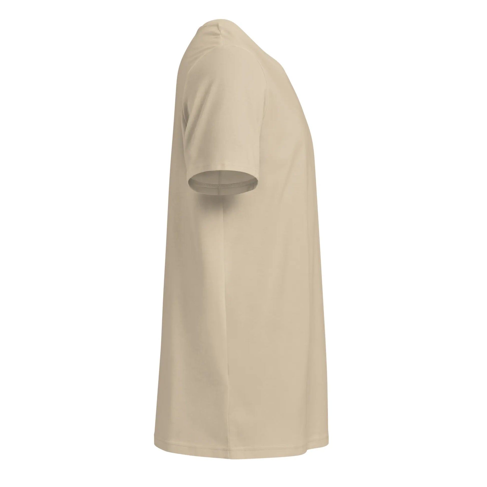 vue côté droit du t-shirt en coton bio ankaa coloris beige clair